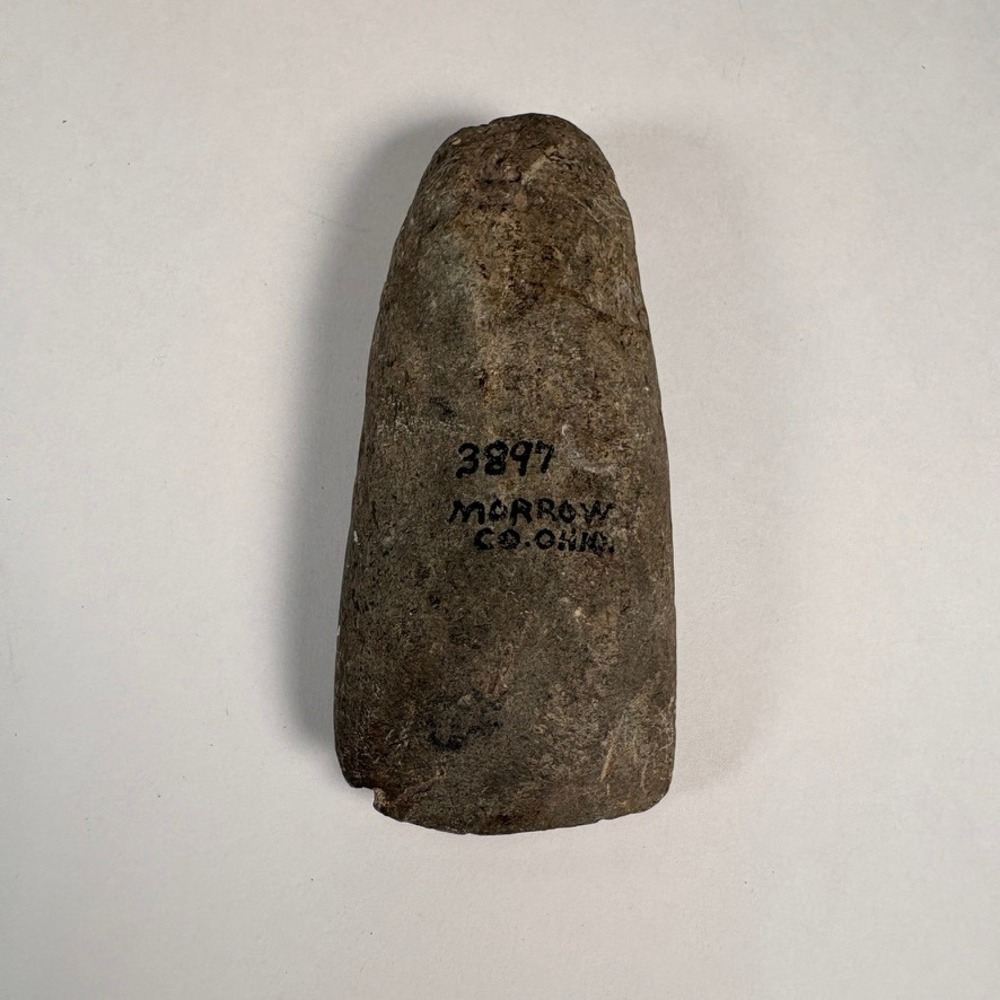 Native American Stone Celt Artifact Morrow County Ohio Hardstone Tool 3897
